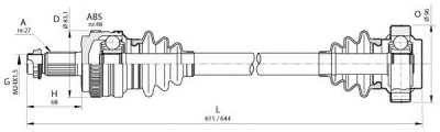 OPEN PARTS drs636500 -  Приводной вал